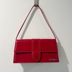 Genuine Red Leather Shoulder Bag